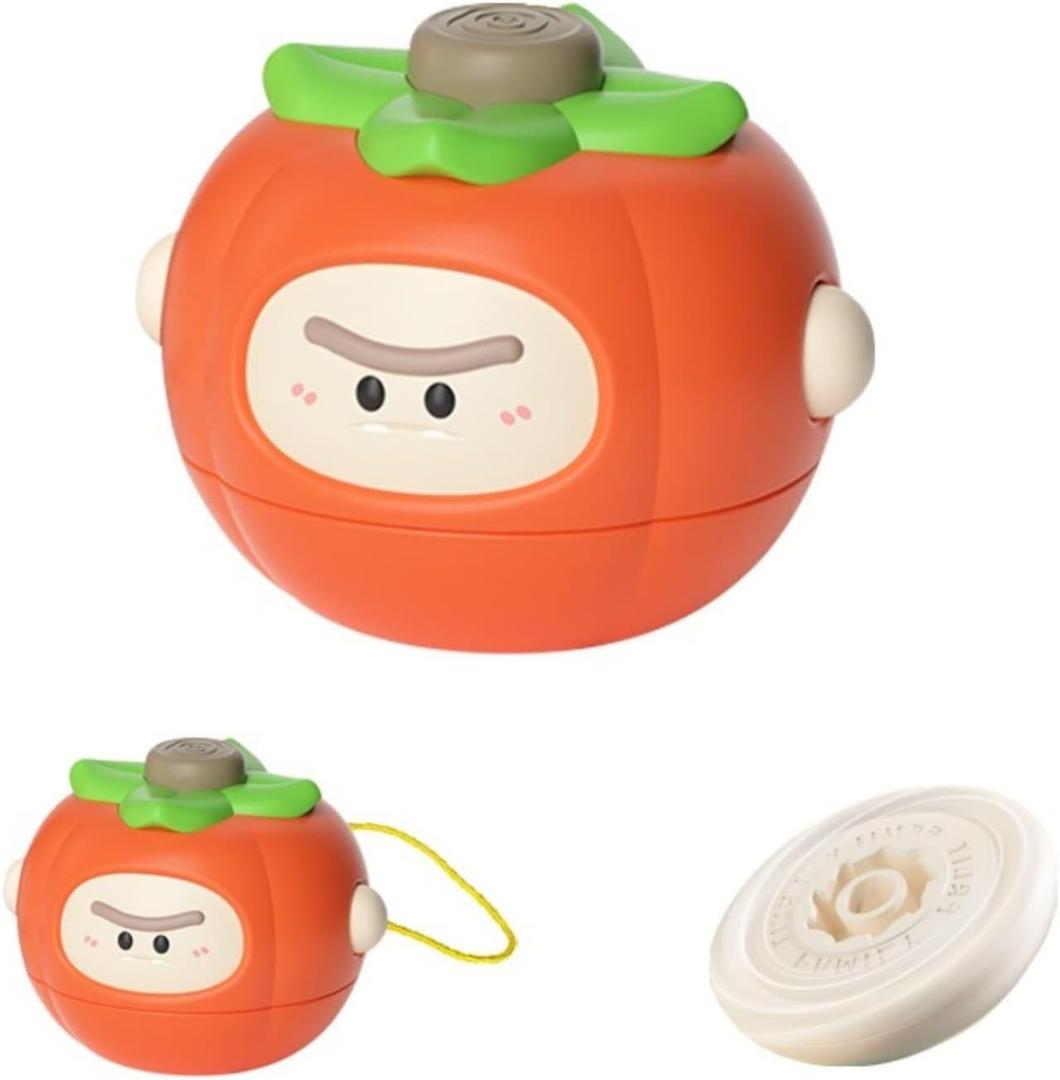 3 x PINU Fruits Spinning Tops Battle Toy Series - Interactive Learning Gift for Kids & Parents - Toddler-Friendly Activity - Birthday Party Favourite