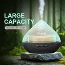 Essential Oil Scent Diffuser: 500ML Aroma Diffuser with Remote Control, Large Fragrance Aromatherapy Diffuser for Bedroom Home, Mist Humidifier with 14 Colors LED Lights and waterless Auto-Off, Black