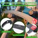 Grefinity Manual Pole Saw for Tree Trimming, 27 FT Manual tree purner with 8 Fiberglass Handles, Sharp steel Blade and Scissors, Easy to Carry and Extendable Design for Tree Maintenance, Green