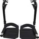 YZRYXHWL Wheelchair Elevating Leg RestsWheelchair Legrest AssemblyPadded Calf PadsUniversal Wheelchair Replacement PartsBlack1 Pair(Black)