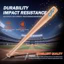Professional Wood Baseball Bat 21-34 InchHigh-Density Maplewood for High Impact Resistance & Durability, Perfect for Baseball Training & Games, Standard