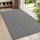 Door Mat 24"x36", Non Slip Washable Indoor Door Mat, Light Grey