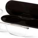 ThinOptics Unisex Adult Glasses Reading, Regular Case / Rectangle Clear, 2.00 US