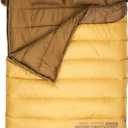 BISINNA Double Sleepinag Bag for Adults Two Person Queen Size Camping Sleeping Bag for All Season Backpacking Hiking Cold Weather with Compression Sack (Yellow)