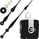 YOUNGTOWN High Torque Long Shaft Clock Movement Mechanism with 12 Inch Long Spade Hands Thread Length is 15.4 mm (39/64 inch) (1 Set)