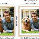 Americanflat 22x28 Poster Frame with Polished Plexiglass - Use as 18x24 Frame with Mat or Display 22x28 Photo Without Mat - Hudson Collection - Wide Picture Frames for Wall Display - Natural Oak