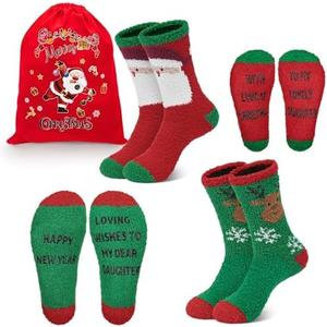 Mens Womens Fuzzy Socks Winter Warm Thermal Thick Boot Slipper Fluffy Sleeping Bed Sock for Christmas Gifts Unisex (Animal1)