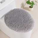 Microfiber Toilet Lid Cover, 19.5"x15" Machine Washable Toilet Seat Covers, Soft Absorbent Toilet Seat Lid Cover, Only Fit Elongated Toilet Seat