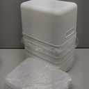 8 Pcs Storage Bins with Lids, Stackable Plastic Storage Containers for Organizing, Organizer Bins Shelf Baskets for Pantry Cabinet Shelves Desktop Freezer Drawer Organization (White, 4M+4S)