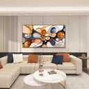 XLSJERST Wall Art for Living Room - Elegant Curves Abstract Wall Art Modern Lightness for Office Wall Decor Adorned with an Exquisite Frame for a Touch of Sophistication, 20x40