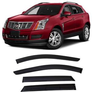Original Side Window Wind Vent Deflector fit for 2010-2016 Cadillac SRX,4pcs Dark Smoke Outside Mount Sun Rain Guards Set,Tape-On Nice Window Visor CL4P01