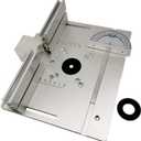 Router Table Insert Plate,Geevorks Woodworking Benches Router Flip Plate with Miter Gauge Guide,Aluminum Alloy, Multifunctional Trimming Engraving Table