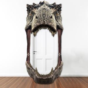 Dinosaur Birthday Party Porch Banner Backdrop Dino Themed Party Door Decoration Dinosaur Door Banner Hanging Supplies Dino Backdrop for Jungle Safari Birthday Photo Booth Props 99.6 x 46.1 in