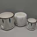 Sin wings 7 5 4 inch Plant Pots for Indoor, Hand Painting Ceramic Flower Planter Outdoor Set of 3 with Drainage and Saucer, Succulent Pots for Mom Family