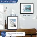 PEALSN 16x20 Picture Frame Set of 6, Display Pictures 11 x 14 with Mat or 16 x 20 without Mat for Wall Mounting Display, Poster Frames Collage for Wall Decor, Black.