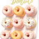 Wooden Donut Wall Display Stand - 9 Doughnut Holder Board for Grow Up Party, Birthday, Wedding, Baby Shower Decorations (White) (11.8x15.7 inch)