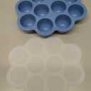 KeaBabies Silicone Food Freezer Trays with Lid, 2oz x 10 Pods Baby Food Storage Containers, Easy Puree Meal Prep, Breast Milk Silicone Freezer Molds, Dishwasher, Microwave Safe, BPA-Free (Misty Blue)