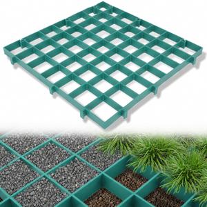 Permeable Pavers, 12 Pcs Heavy Duty Grass & Gravel Permeable Paver System Grass & Gravel Pavers PPE Plastic Pavers for Lawn Decks driveways Sidewalks shed Bases, 1" Depth, 22 Sq Ft, Green