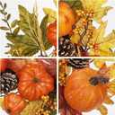 Fall Wreaths for Front Door Outside 24" Autumn Wreath with Fake Pumpkins, Pinecones, Berries, Fall Wreaths for Indoor & Outdoor, Falls Wreath for Home, Porch, Harvest, Halloween, Thanksgiving Decor