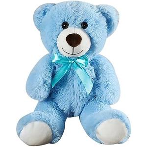 Wgxzyq Teddy Bear Stuffed Animal, 12inch Teddy Bear Plush Toy, Birthday Valentine's Day Xmas Gifts for Kids Boys Girls Friends (Blue)