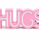 Holiday Home LED Neon Table Sign Hugs - Pink, 1 ct