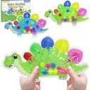 Pack of 2 Color Sorting Sensory Toys for Toddlers 3-5, Preschool Learning Activities Fine Motor Skills Travel Toy for 3 4 5 Year Old, Montessori Dinosaur Autism Quiet Fidget Toys for Kids Girls Boys