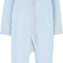 Carter's Boy PurelySoft Sleep and Play Pajamas, Light Blue, 3M