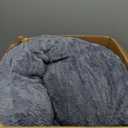 MAXYOYO Kids Bean Bag Chair, Floral Shaped Bean Bag Sofa, Plush Faux Fur Toddler Couch with Petal Backrest for Boys Girls, Stuffed Cozy Sofa for Nursery, Bedroom, Grey