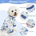 Bienbee Dog Pajamas, 4 Pack Dog Recovery Suit Shedding Suit Cute Soft Puppy Clothes Dogs Pjs Onesies Jammies Adjustable Breathable & Stretchy Clothes for Small Medium Large Dogs Girl Boy Puppy, XS (Dinosaurs,Planets,Blue,Light Gray)