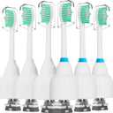 Replacement Brush Heads Compatible with Philips Sonicare Screw-on HX7022 HX7023 Essence E-Series Electric Toothbrush - Refills Heads for HX5610, 6 Packs