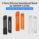 Silicone SportFlex Bands Compatible with WHOOP 5.0/MG Band for Men Women - Soft, Breathable & Comfortable, Adjustable Waterproof Replacement Wristbands Straps- Not Compatible with Gen 4