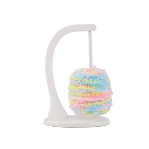 Magnetic Yarn Holder Spinner for Crocheting and Knitting – Durable Molded Plastic Yarn Organizer for Crochet Supplies and Yarn Storage, Smooth Rotation Base–Cream White