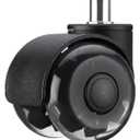 Office Chair Replacement Wheels 3.34 Inch Silent Swivel Caster Wheels Dual Wheel Small Caster for Furniture and Carpet PACK OF 5