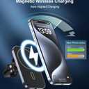 Mukiya for MagSafe Car Mount Charger with Adapter, 360 Rotation Magnetic Wireless iPhone Car Charger for Air Vent, Compatible with iPhone 17/16/15/14/13/12 Series, Gifts for Husband/Men