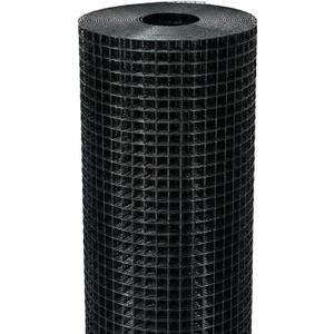 Black Hardware Cloth 1/2 in. x 4 ft. x 100 ft. 19-Gauge, Vinyl Coated Chicken Wire Mesh Roll, Chicken Wire Fencing, Garden Fencing, Rat Wire, Gopher Mesh
