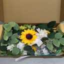 Wedding Decor (Pack of 2) Welcome Sign Flower Backdrop Garland for Ceremony Reception Wall Easel Home Decoration Entryway Faux Outdoor Board Head Table Decor (Sunflower)