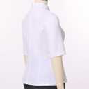 Womens Church Clergy Shirt with Tab Collar Spring/Summer Half Sleeve Slim Blouse Top (White, XL)