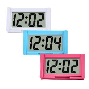 Small Digital Clock，Portable Travel Clock，Classroom Bedroom Bathroom Glass Car Motorcycle Dashboard Mini Clock Battery Operated Self Adhesive (3, White,Blue,red)