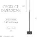 HarvestLand floor lamp, 56" LED standing light 16W 3000K Modern Marble Lamp with 50,000-Hour LED, Black & Brass standing lamp, minimalist lights for bedroom, living room lighting, Office Corner,1 Pack
