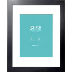LaVie Home 14 x 17 Poster Frame Black, Display Pictures 11x14 with Mat or 14x17 Without Mat, Stable and Sturdy Picture Frame and Polished Plexiglass, Horizontal and Vertical Format of The Wall1 Pack