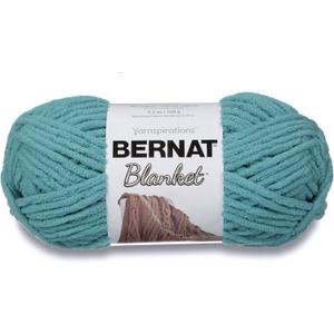 Bernat Blanket Super Bulky Yarn, 5.3oz, Guage 6 Super Bulky, Light Teal (Small Ball)