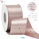 Dusty Rose Ribbon Double Face Satin Ribbon 2 Inch Thick Dusky Pink Ribbon for Wedding Bridal Bouquet Crafts- 25Yards