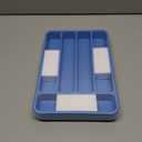 Kitsure Cutlery Drawer Organiser for Kitchen - Adjustable Cutlery Tray for Effortless Utensil Sorting, Versatile Kitchen Storage & Organisation Solution, 12.13" x 1.54" x 8.07"~13.90", Dark Blue (Medium)