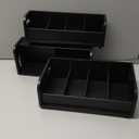 Wisuce Tea Holder for Tea Bags Organizer - Black Bamboo Tea Organizer for Tea Bags 3-Tier Stackable Wall Mount Large Capacity Tea Storage Box to Pantry Countertop Kitchen Office