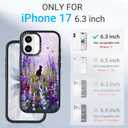 Clear TPU Phone Case Cover for iPhone 17 with Design, Drop Protection, Cute Case for Girl Women, Cat in Lavender