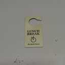 Lunch Break Door Hanger - Be Back Soon Sign (Silver)