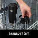 GORILLA GRIP Insulated Stainless Steel Water Bottle with Straw, Leak Proof BPA-Free Reusable Travel Bottles for Sports, School, Keep Drinks Cold, Dent Resistant Tumbler, Dishwasher Safe, 24 oz, Black