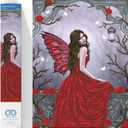 DIAMOND DOTZ Winter Rose Fairy Art Kit, Diamond Painting for Adults, 20.5''x26.8''