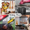 Dinner's Fxxking Ready Funny Yellow Oven Mitts with Hanging Loop and Silicone Non-Slip, Housewife Baking Cooking Kitchen Utensils 2-Piece Set, Gifts for Chef Hostess Mom Wife Aunt Sister