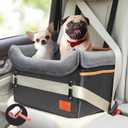Dog Car Seat - Small Dogs Waterproof Booster Clip-on Harness and Thick Memory Foam Padding Pet Travel Bed Small Dog Car Seat Cover (Black, Medium) 